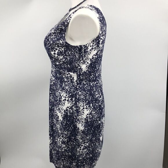 Blu Sage size 14 sleeveless blue white floral dress - Picture 5 of 6